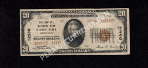 1802-2 Camp Hill, Pennsylvania $20 1929II Nationals Front