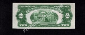 FR 1505* 1928D $2 Legal Tender Notes Back