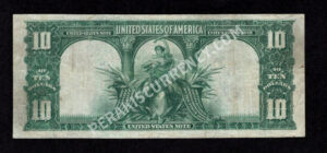 Legal Tender 116 1901 $10 typenote Back