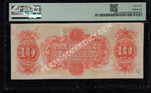 New Orleans Louisiana $10 1850s Obsolete Back