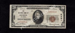 1802-1 Smyrna, Delaware $20 1929 Nationals Front