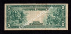 FRBN 802 1918 $5 typenote Back