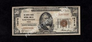 1803-1 Galveston, Texas $50 1929 Nationals Front