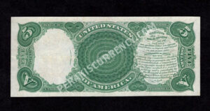 Legal Tender 91* 1917 $5 typenote Back