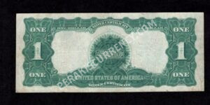 Silver Cert. 233 1899 $1 typenote Back