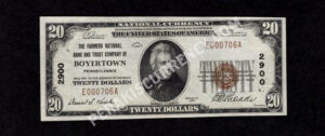 1802-1 Boyertown, Pennsylvania $20 1929 Nationals Front