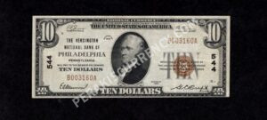 1801-1 Philadelphia, Pennsylvania $10 1929 Nationals Front