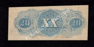 T58 20 1863 Confederate Back