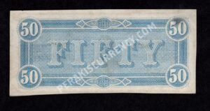 T66 50 1864 Confederate Back