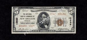 1800-2 New Orleans, Louisiana $5 1929II Nationals Front