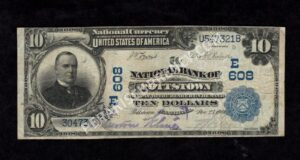 624 Pottstown, Pennsylvania $10 1902 Nationals Front