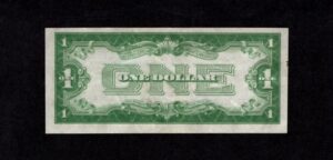 FR 1604 1928D $1 Silver Certificates Back