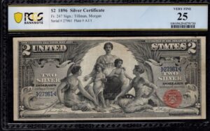 Silver Cert. 247 1896 $1 typenote Front