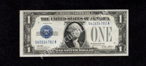 FR 1601 1928A  $1 Silver Certificates Front