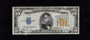 FR 2307 1934A $5 North Africa Front