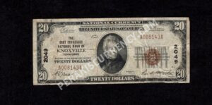 1802-1 Knoxville, Tennessee $20 1929 Nationals Front