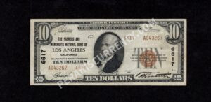 1801-2 Los Angeles, California $10 1929II Nationals Front