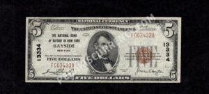 1800-1 Bayside, New York $5 1929 Nationals Front