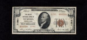 1801-2 Numidia, Pennsylvania $10 1929II Nationals Front