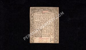 Connecticut 5 Shilings 7/1/1780 Colonial Front