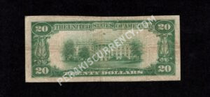 1802-2 Minersville, Pennsylvania $20 1929II Nationals Back