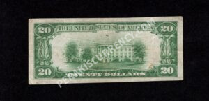 1802-2 Hegins, Pennsylvania $20 1929II Nationals Back