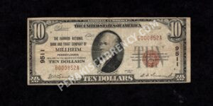 1801-1 Millheim, Pennsylvania $10 1929 Nationals Front