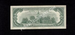 FR 1550 1966 $100 Legal Tender Notes Back