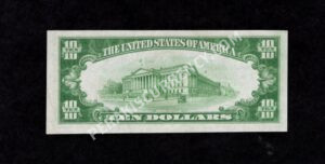1801-2 Palmerton, Pennsylvania $10 1929II Nationals Back