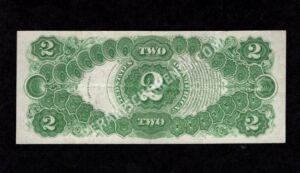Silver Cert. 60 1917 $2 typenote Back
