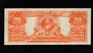 Gold Certificates 1186 1906 $20 typenote Back