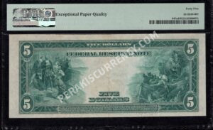 FRN 847a 1914 $5 typenote Back