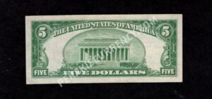 1800-1 San Francisco , California $5 1929 Nationals Back