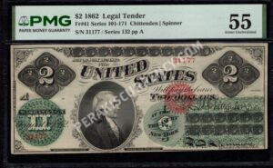 Legal Tender 41 1862 $2 typenote Front