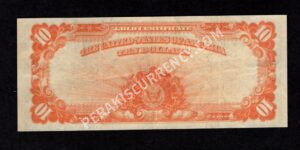 Gold Certificates 1173 1922 $10 typenote Back