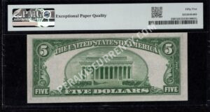 FR 2307 1934A $5 North Africa Back