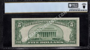 FR 1657 1953B $5 Silver Certificates Back