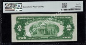 FR 1501 1928 $2 Legal Tender Notes Back