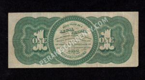 Legal Tender 16 1862 $1 typenote Back
