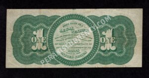 Legal Tender 16c 1862 $1 typenote Back