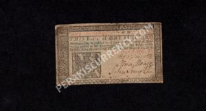New Jersey 1 Shilling 3/25/1776 Colonial Front
