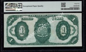 Treasury Notes 352 1891 $1 typenote Back