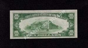 FR 2309 1934A $10 North Africa Back