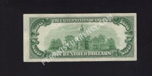 FR 2160-L* 1950C $100 FRN Back