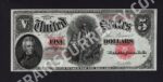 Legal Tender 90 1907 $5 typenote