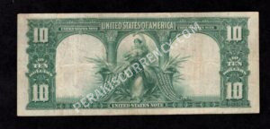 Legal Tender 122 1901 $10 typenote Back