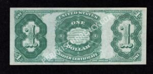 Silver Cert. 223 1891 $1 typenote Back