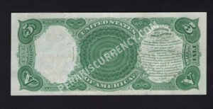 Legal Tender 91 1907 $5 typenote Back
