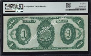 Treasury Notes 352 1891 $1 typenote Back