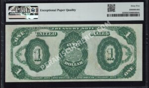 Treasury Notes 352 1891 $1 typenote Back